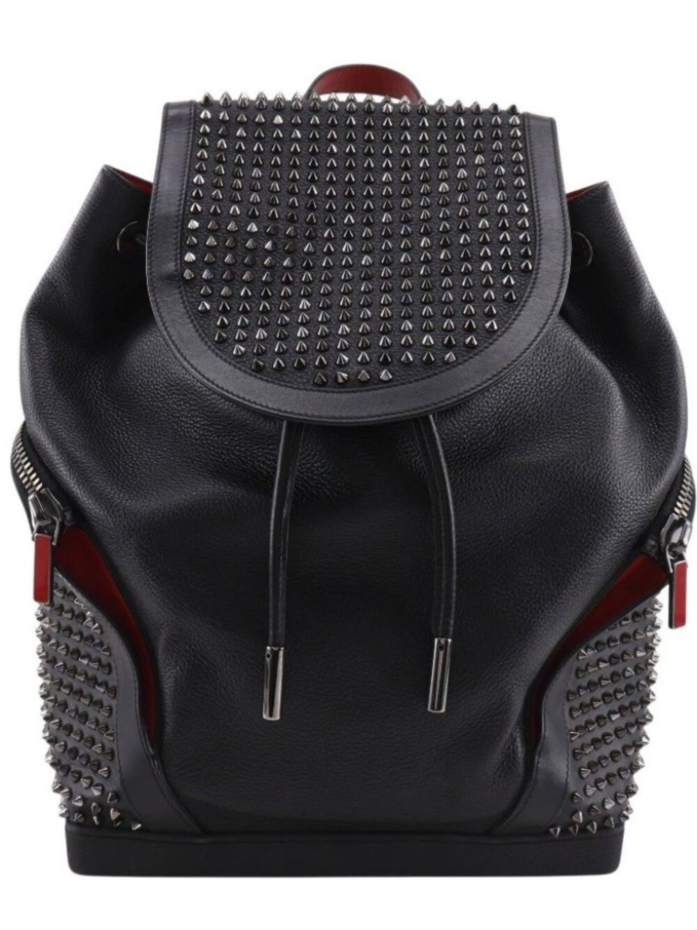Christian Louboutin Explorer funk Backpack Daypack Studs black leather mens